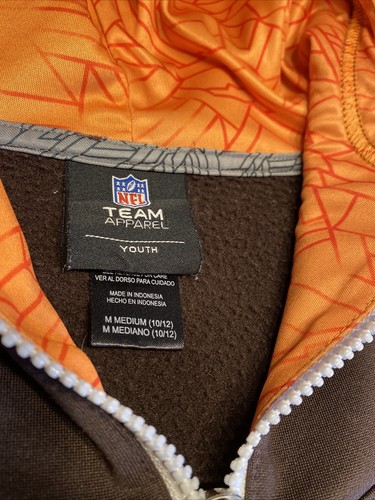 NFL Cleveland Browns Hoodie Hooded Sweatshirt 1/4 Zip Youth Medium Team Apparel - Picture 3 of 8