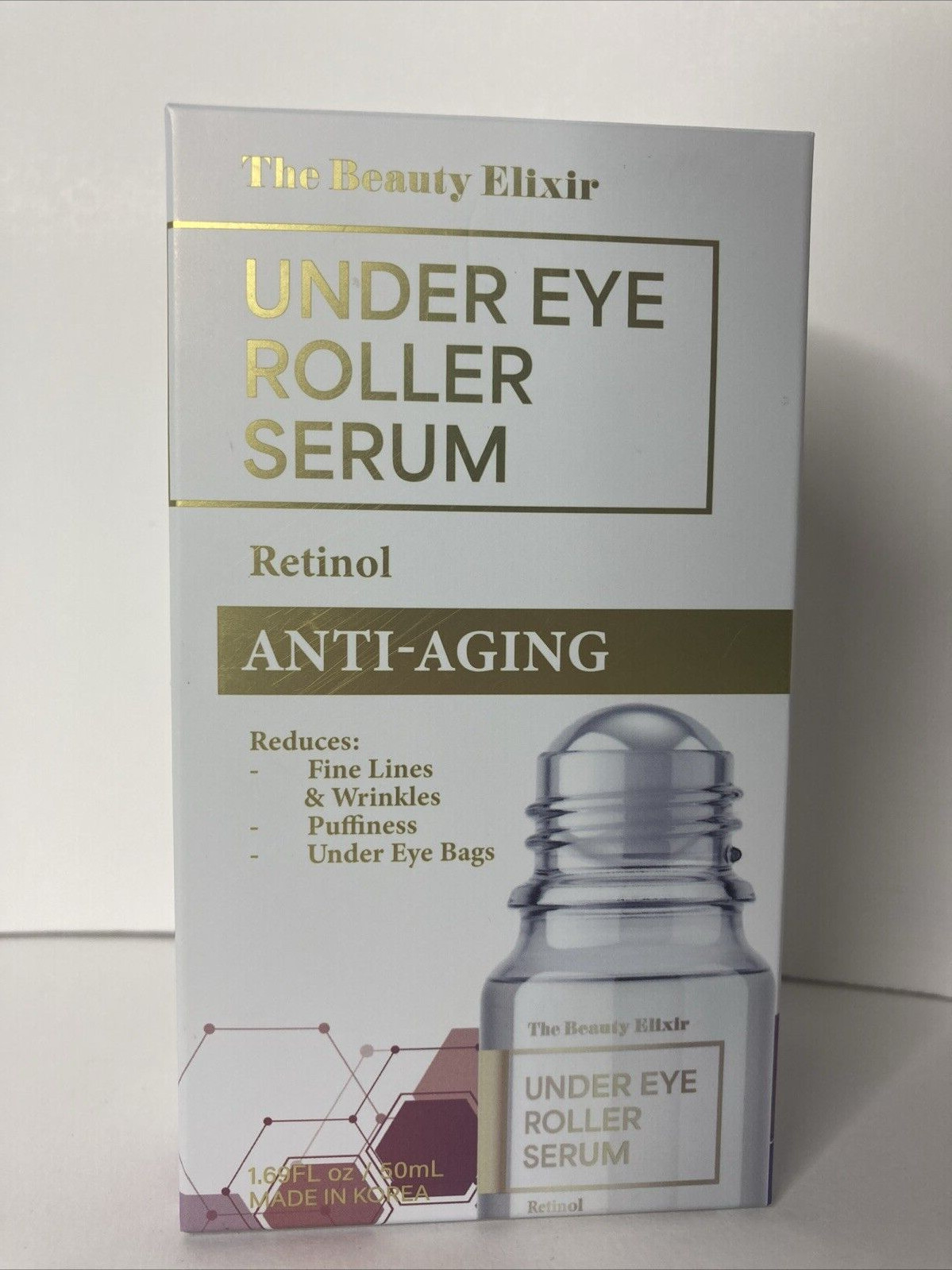 The BEAUTY Elixir Under Eye Roller Serum Retinol ANTI-AGING 1.69 fl oz