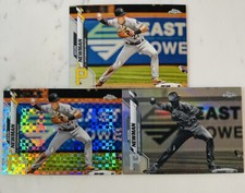 2020 Topps Chrome Kevin Newman Negative XFractor Refractor Lot + Base Pirates