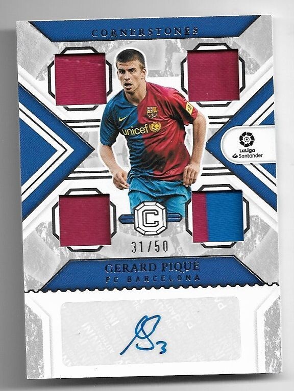 2022-23 Panini Chronicles Jersey Auto Card : Gerard Pique