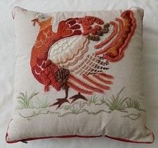 PIER 1 CHICKEN ROOSTER 16" X 16" THROW PILLOW