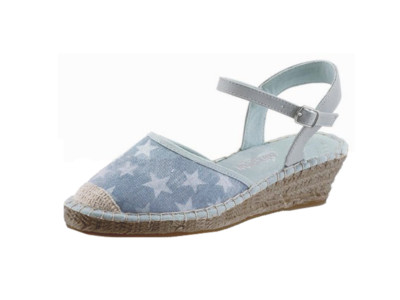S. OLIVER DAMEN ESPADRILLE SANDALETTE SOMMERSCHUHE  HELLBLAU GR.39 *NEU* (204)