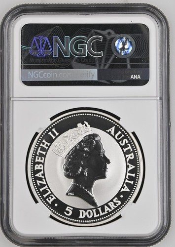1991 Australian Silver Kookaburra, NGC MS 70, Original Strike - Picture 2 of 2