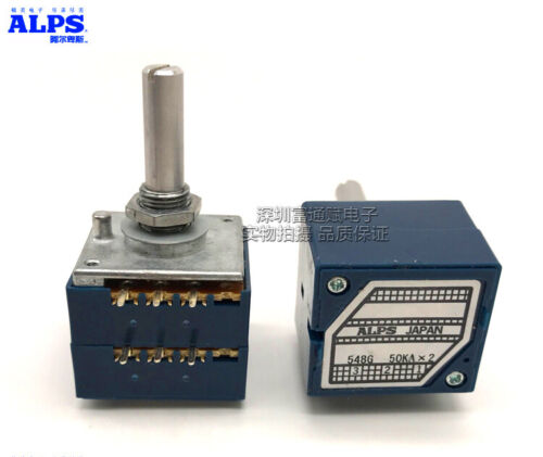 2x 100% Original Japan ALPS 27 Typ blau Lautstärke Potentiometer 2X50K #ZD - Bild 1 von 3