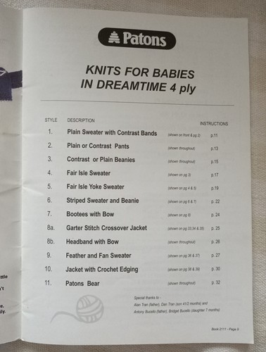 Patons book 2111 baby clothes to knit Dreamtime 4ply 11 styles 0 to 18 months - Picture 3 of 13