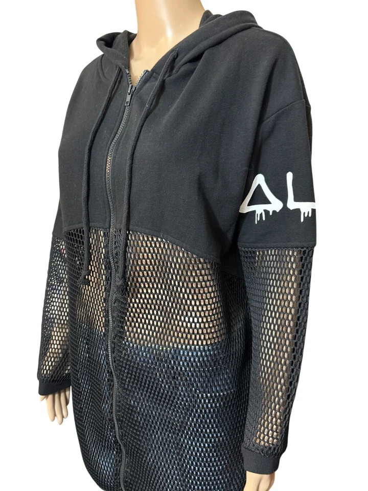 Sudadera con capucha negra Forever 21 Alec Monopoly Rich talla mediana Foto 2 de 4