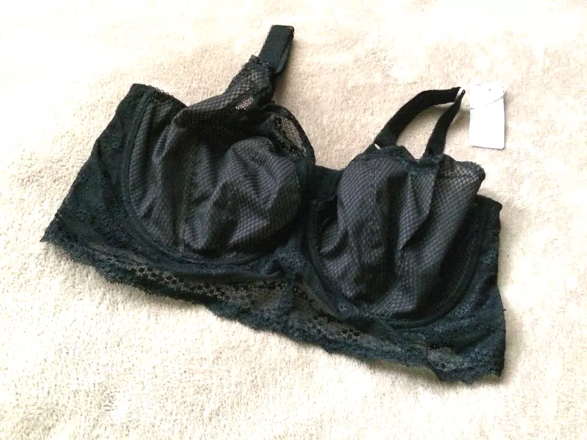 Elomi 36J Black Charley Longline Underwire Bralette Style 4381 NWT