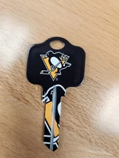 NHL PITTSBURGH PENGUINS KWIKSET KW1/KW10 KEYBLANK - READ DETAILS BELOW