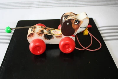 Chien Ancien A Tirer En Bois LITTLE SNOOPY de FISHER PRICE Réf 693 Vintage 1960 - Photo 1/4