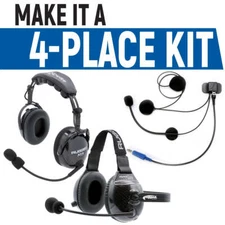 Rugged STX Stereo Rear Seat Expansion Kit with Ultimate Headset, Over the Head