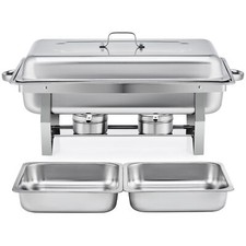 2in1 1/2&1/1 Chafing Dish Starter Set Buffet Speisewärmer Warmhaltebehälter