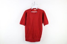 Vtg 50s Streetwear Mens Large Faded Blank Short Sleeve Crewneck Sweatshirt USA