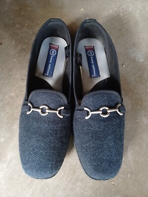 Women's Basic Editions Flats Slip-On Cotton Casual Shoes - 8,  Navy New