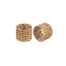 Aspen Creative 50501-2, Drum Clip-On Chandelier Lamp Shade, Natural Banana Le...