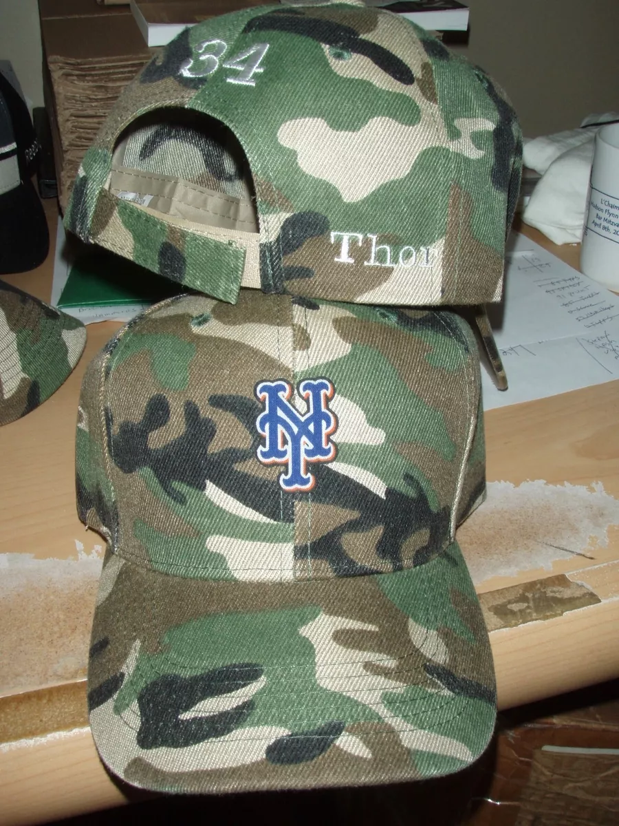 Noah Syndergaard personalized #34 Thor New York Mets Camo Hat - New!