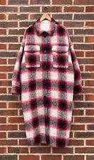 Isabel Marant Étoile Ladies GABRION Oversized Check Wool Coat UK6 US2 XS A246