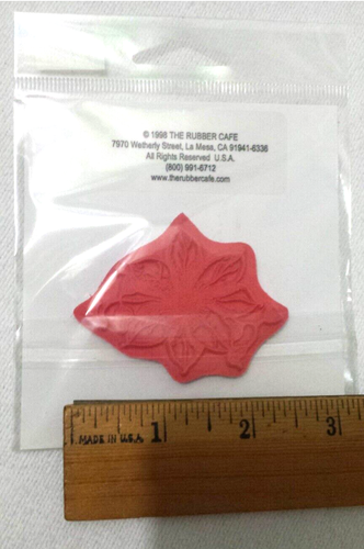Thistle Flower Rubber Stamp The Rubber Cafe Cling Mount Static Cling 1998 NIP - Picture 3 of 4