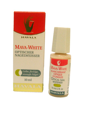 (1999,-   /L) MAVALA 10ml MAVA WHITE optischer Nagelweißer Optical Nail Whitener