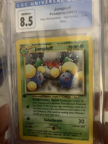 Jumpluff (1st Edition) graded CGC 8.5 for sale on eBay