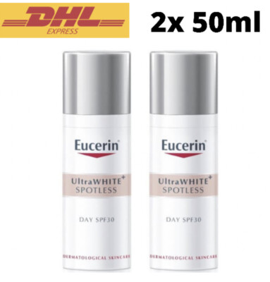 EUCERIN UltraWhite Spotless Whitening Day Cream SPF30 & Reduce Dark Spot 50ml x2
