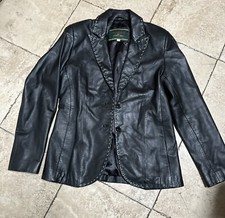 Black Leather Jacket Classico By Mondo Pelle Size 12