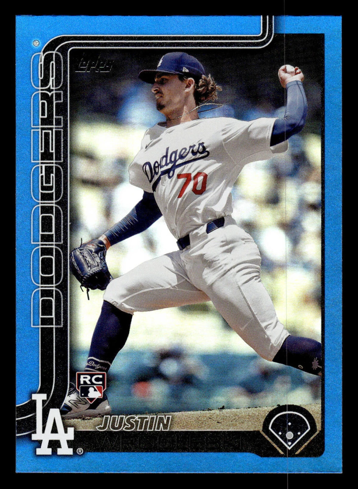 2025 TOPPS BLUE HOLO FOIL #204 JUSTIN WROBLESKI RC NMMT 3/150