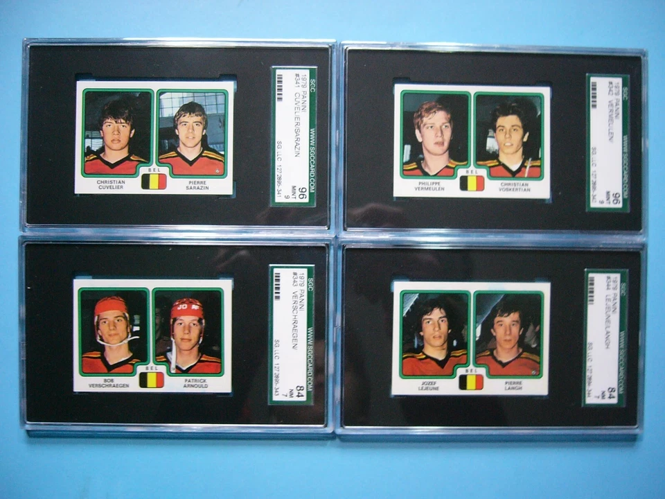 LOTE SET 9 1979 1979/80 PANINI HOCKEY PEGATINAS EQUIPO BELGIUM BELGIE SGC 7 7.5 9 10 Foto 3 de 4