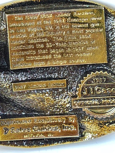 Case Limited Edition 580K Backhoe Gold Copper Belt Buckle Vintage - Picture 5 of 6
