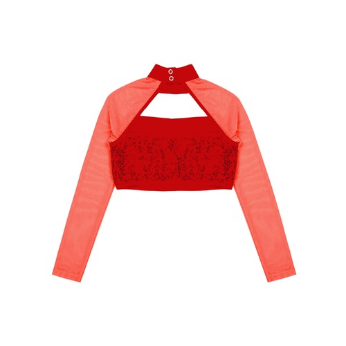 Kids Girls T-Shirt Hollow Crop Top Hip-Hop Dance Wear Dance Sportswear Jazz - Picture 57 of 78