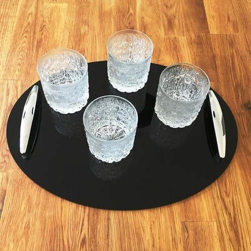 Oval Portion Tabletts/Chrom Griffe, Viele Farben, 40x30cm 30.5cm x 40.6cm - Bild 10 von 12