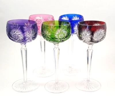 5 Qualitätsvolle Römer Weingläser Überfangglas - Bild 1 von 4
