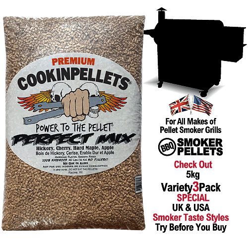 CookinPellets Perfect Mix Premium Smoker Pellets for ALL makes BBQ Smoker Grills - Foto 1 di 31