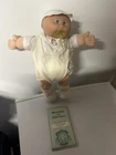 Cabbage Patch Kids Preemie Doll Pacifier Brown Eyes VTG HM1 SS Factory  14" Bald