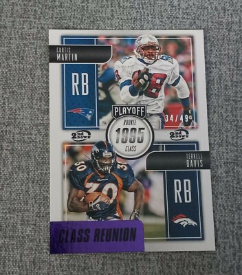 2016 Panini Playoff Class Reunion 2nd Down Curtis Martin & Terrell Davis #D / 49
