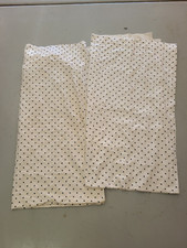 Pottery Barn Kids "White w/Black Dots" Linen 50 X 96 Drapes - 2 Panels
