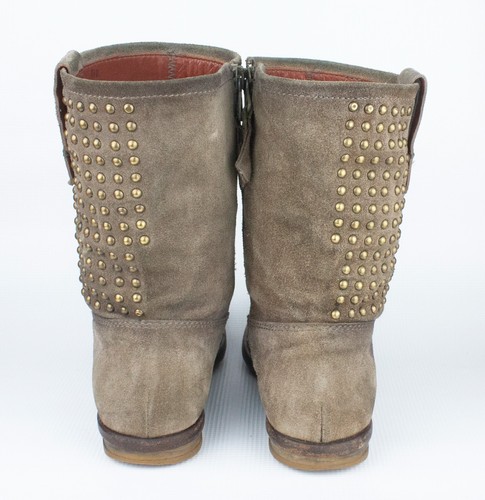 AS 98 Air Step Cool Motorcycle Biker Riveted Ankle Womens Boots Suede Size 36 - Imagen 5 de 12