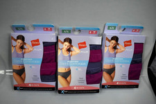 4 Pack Hanes Microfiber Tagless Hi-Cut Panties Womens 5/Small Lot of 3 - NEW