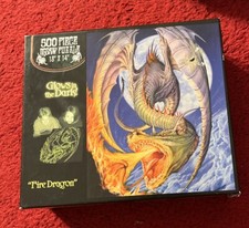 2003 Glow In The Dark Dragon 500 Piece "Fire Dragon" Puzzle 18 x 14 Inch New