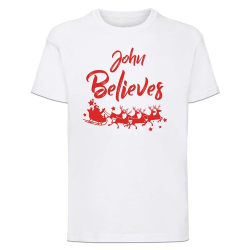 Camiseta de Navidad Familiar a juego Niños y Adultos Cree Prendas para el torso Novedad Regalo de Navidad - Imagen 7 de 9