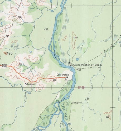 Russian Soviet Military Topographic Map - GURUPI (Brazil) 1:500 000, ed. 1980 - Picture 4 of 6