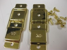 VINTAGE DANSETTE  RECORD PLAYER CABINET SPARES BRASS CHENEY HINGES SINGLE SLIDER