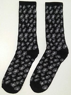 THC (The Holy Couture) - Clouds of Smoke Crew Socks - Black & Grey - FREE SHIP!