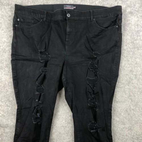 Torrid Jeans 28S Bombshell Skinny Premium Stretch High Rise Distressed - 第 6/11 張圖片