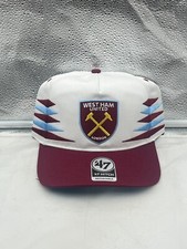 Cappello snapback regolabile West Ham United marca EPL '47 bianco TT Diamond Hitch