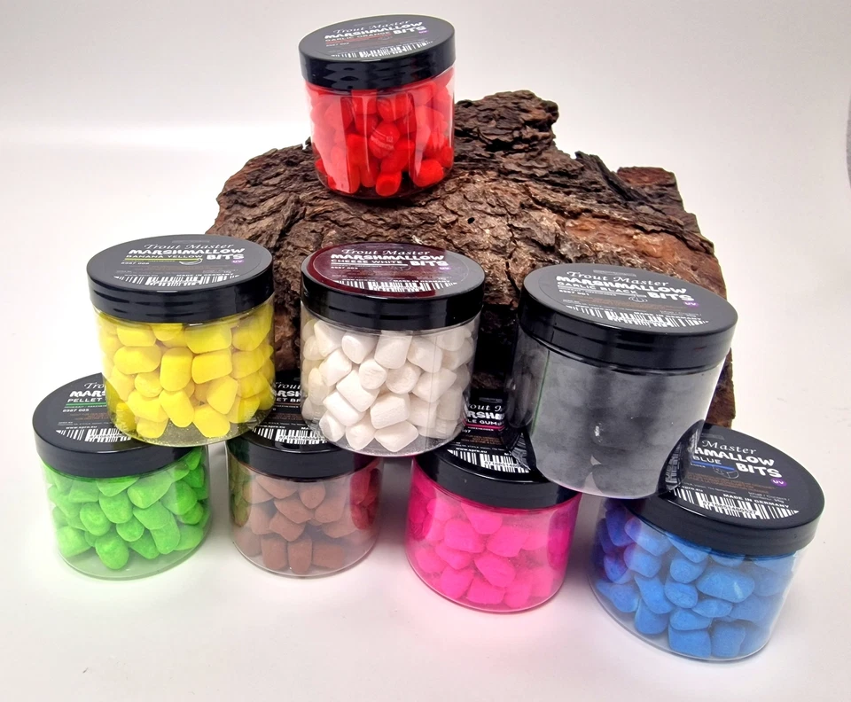 Spro Trout Master Marshmallow Bits UV Garlic Cheese Pellet 5 Aromen 8 Farben NEW