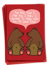 Pack of 3 Humorous Valentine's Day Cards w/ 5x7" Env. (1 Design) - At Least Once