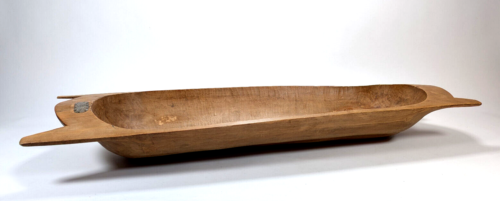 Antique MASSIVE 1800s Handcarved Bread Dough Bowl Trencher Primitive Centerpiece - Picture 2 of 24
