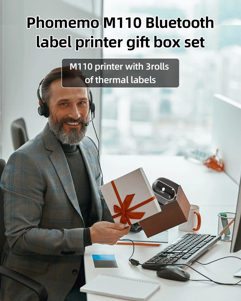 M110 Bluetooth Thermal Label Printer for Business Address Tags