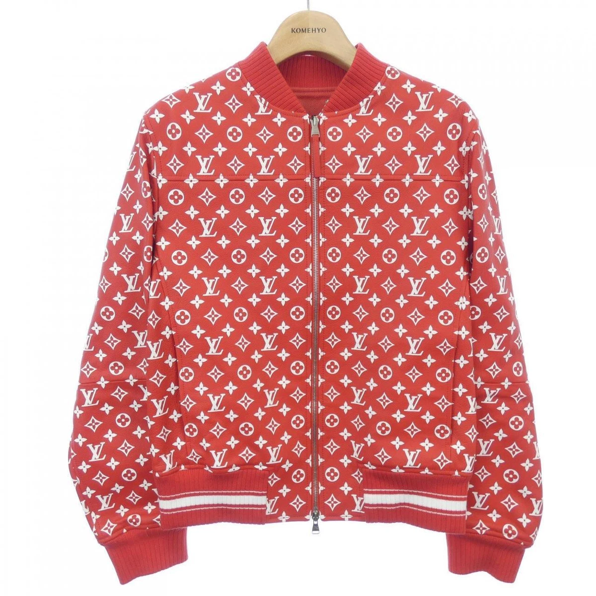 red louis vuitton bomber jacket