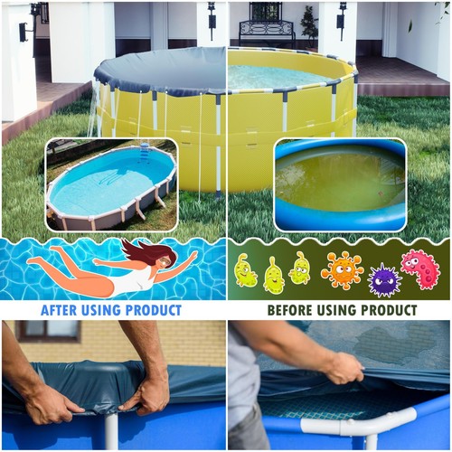 10 Ft Round Pool Cover Solar for Above Ground Pools Heavy Duty Swimming - Picture 3 of 6